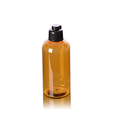 Flip 300ml Amber Plastic Shampoo Bottles Lotion clear