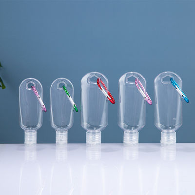 50ML Transparent Empty Travel Bottle bulk With Hook Alcohol Refillable Filp Cap