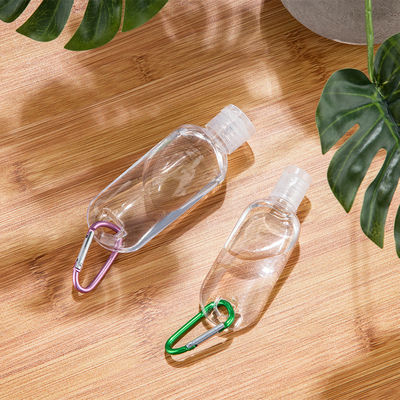 50ML Transparent Empty Travel Bottle bulk With Hook Alcohol Refillable Filp Cap