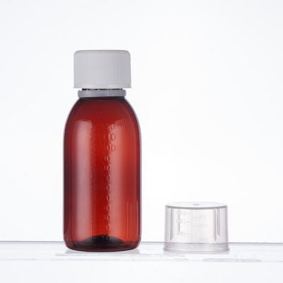 White 100ml PET Plastic Liquid Medicine Bottles For Health Care Packaging