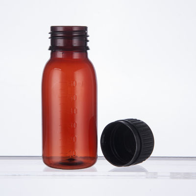 White 100ml PET Plastic Liquid Medicine Bottles For Health Care Packaging