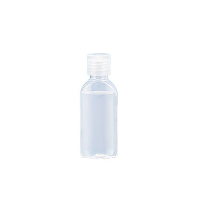 2oz /60ml Clear PET Hand Sanitizer Bottle With Flip Cover Flat Shape