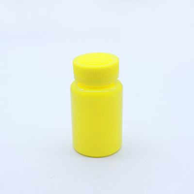 150ml PET Plastic Customized Yellow Vitamin Pill Bottle With Child Resistant Cap