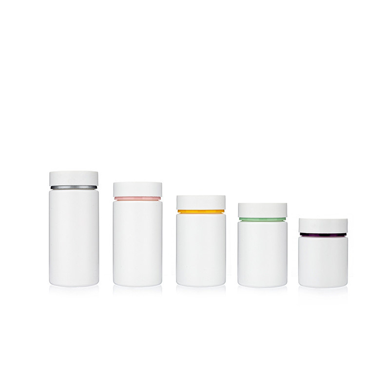 Food Grade 175cc HDPE Plastic Vitamin Bottles Pill Bottle With Double Cap